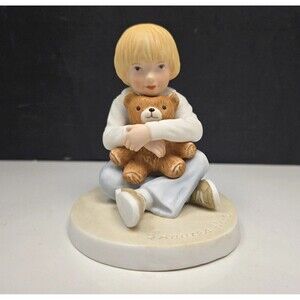 Frances Hook Bear Hug A Childs World Boy Teddy Bear 1981 Ceramica Excelsis Roman